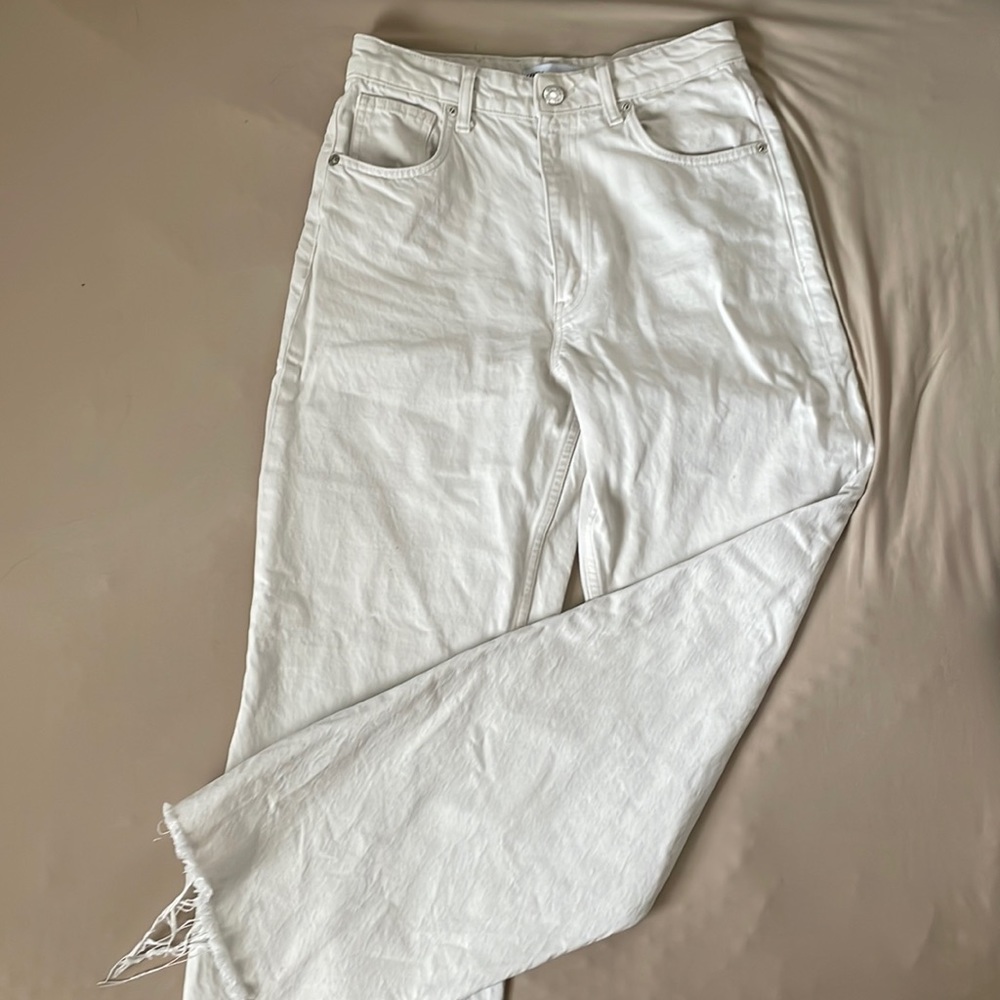 Size 6 Zara wide leg full length jeans